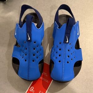 Nike Kids Royal Blue Water Sandals with Navy Accents